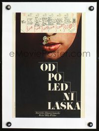 1u248 LOVE IN THE AFTERNOON linen Czech '72 different close up of Audrey Hepburn's mouth by Ziegler!