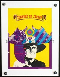 1u250 ONCE UPON A TIME IN THE WEST linen Czech '68 Leone, different art of Henry Fonda by Vajec!