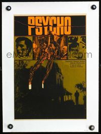 1u252 PSYCHO linen Czech '60 Anthony Perkins, Alfred Hitchcock, completely different art by Ziegler!