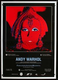 1u063 ANDY WARHOL linen Italian museum poster '95 great artwork of The Star!