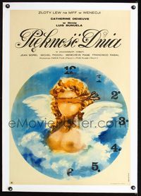 1u118 BELLE DE JOUR linen Polish 23x33 '67 wild erotic blindfolded angel artwork by Jakub Erol!