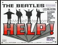 1v003 HELP British quad movie poster '65 great images of The Beatles, rock & roll classic!