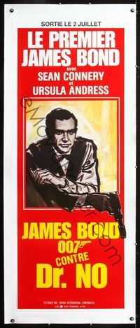 1v056 DR. NO linen French door-panel poster R80s Sean Connery IS James Bond 007, cool different art!