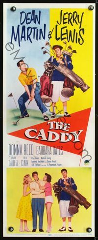 1v158 CADDY insert movie poster '53 screwballs Dean Martin & Jerry Lewis golfing, plus Donna Reed!