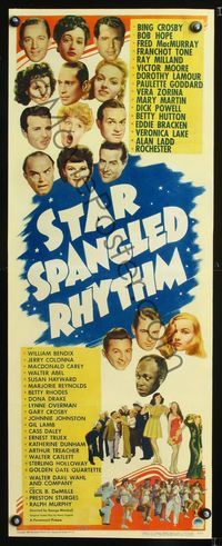 1v193 STAR SPANGLED RHYTHM insert movie poster '43 images of all of Paramount's best 1940s stars!