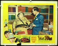 1w060 AFRICA SCREAMS movie lobby card #3 R53 Bud Abbott terrifies Lou Costello with kitten!