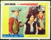 1w101 COMANCHEROS LC #7 '61 cowboy John Wayne, Stuart Whitman, Ina Balin,directed by Michael Curtiz