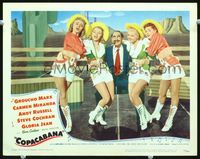 1w104 COPACABANA LC #2 '47 great image of Groucho Marx with cigar holding four sexy cowgirls!