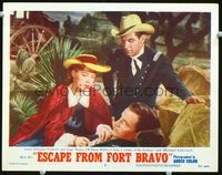 1w138 ESCAPE FROM FORT BRAVO LC #8 '53 William Holden, Eleanor Parker, Richard Anderson, Sturges
