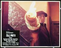 1w163 GODFATHER PART II LC #1 '74 great close up of Robert De Niro as Don Corleone firing gun!