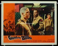 1w169 GUNS AT BATASI movie lobby card #8 '64 Richard Attenborough in trouble, John Leyton