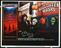 1w170 HALLOWEEN III signed LC #1 '82 by producer John Carpenter, great image of monster masks!