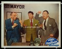 1w177 HENRY THE RAINMAKER lobby card #4 '49 Raymond Walburn, William Tracy & Walter Catlett 3-shot!