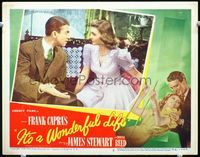1w200 IT'S A WONDERFUL LIFE LC #2 '46 Frank Capra, best close up of James Stewart & Donna Reed!