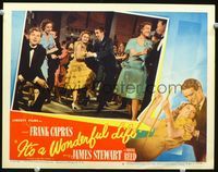1w201 IT'S A WONDERFUL LIFE LC #3 '46 young James Stewart & Donna Reed dancing in Capra classic!