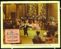 1w045 JOLSON STORY movie lobby card '46 Larry Parks on one knee singing at the climax of the movie!