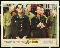 1w215 LAST TIME I SAW ARCHIE lobby card #8 '61 Don Knotts in uniform with five military officers!