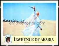 1w216 LAWRENCE OF ARABIA LC '62 David Lean, classic image of Peter O'Toole leading desert charge!