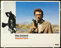1w230 MAGNUM FORCE lobby card #8 '73 great close up of Clint Eastwood as Dirty Harry pointing gun!