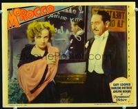 1w244 MOROCCO LC '30 Josef von Sternberg, Adolphe Menjou eyes wild-eyed sexy Marlene Dietrich!