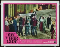 1w251 MY FAIR LADY lobby card #7 '64 Stanley Holloway in tuxedo says Get me to the church on time!
