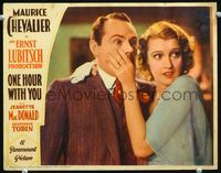 1w265 ONE HOUR WITH YOU LC '32 Jeanette MacDonald & Charlie Ruggles super close up, Ernst Lubitsch