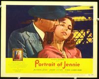 1w278 PORTRAIT OF JENNIE LC #6 '49 directed by Dieterle, c/u of Jennifer Jones & Joseph Cotten!