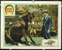 1w284 RACING BLOOD lobby card '26 Robert Agnew tries to coax sitting race horse into getting up!