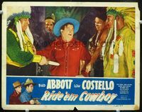 1w291 RIDE 'EM COWBOY LC #7 R49 Lou Costello captured by Native American Indians at knifepoint!