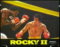 1w293 ROCKY II rare foreign style B LC #2 '79 Sylvester Stallone & Carl Weathers in boxing ring!