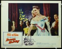 1w295 ROMAN HOLIDAY LC #5 R60 close up of elegant Audrey Hepburn in beautiful dress & jewels!