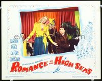 1w296 ROMANCE ON THE HIGH SEAS LC '48 portrait of sexy Doris Day singing in her very first movie!