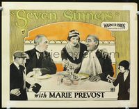 1w302 SEVEN SINNERS lobby card '25 crook Marie Prevost disguised as maid, first Lewis Milestone!