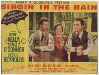 1w312 SINGIN' IN THE RAIN LC '52 best portrait of Gene Kelly, Donald O'Connor & Debbie Reynolds!