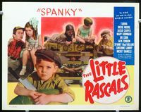 1w326 SPANKY LC R51 Our Gang, Little Rascals, Dickie Moore with butcher knife, Joe Cobb, Farina!