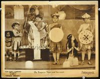 1w329 STAGE FRIGHT lobby card '23 Our Gang kids in wacky Ancient Rome parody, Sammy in leopardskin!