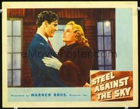 1w335 STEEL AGAINST THE SKY LC '41 romantic close portrait of sexy Alexis Smith & Craig Stevens!
