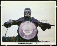 1w344 TALES FROM THE CRYPT LC #5 '72 great close up of guy on motorcycle with wild skull mask!
