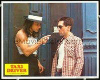 1w358 TAXI DRIVER lobby card #8 '76 Martin Scorsese, pimp Harvey Keitel threatens Robert De Niro!