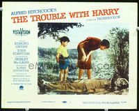1w372 TROUBLE WITH HARRY LC #1 '55 Alfred Hitchcock, Shirley MacLaine & Jerry Mathers find him!