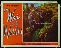 1w385 WAR OF THE WORLDS movie lobby card #4 '53 Gene Barry & others wearing cool shades!