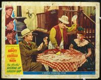 1w393 WISTFUL WIDOW OF WAGON GAP LC #6 '47 Bud Abbott tries to stop Lou Costello from hitting girl!