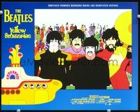 1w398 YELLOW SUBMARINE int'l movie lobby card R99 great close up cartoon image of The Beatles!