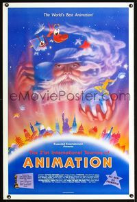 1x004 21ST INTERNATIONAL TOURNEE OF ANIMATION one-sheet movie poster '90 cool fantasy artwork!