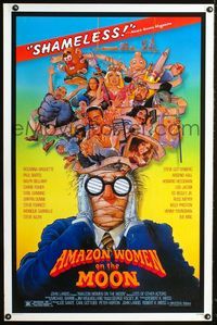 1x027 AMAZON WOMEN ON THE MOON one-sheet poster '87 Joe Dante, cool wacky artwork by William Stout!