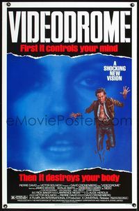 1x471 VIDEODROME one-sheet movie poster '83 David Cronenberg, James Woods, Debbie Harry, sci-fi!