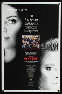 1x012 ACCUSED one-sheet poster '88 Jodie Foster, Kelly McGillis, the case that shocked a nation!