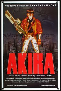 1x019 AKIRA one-sheet  '89 Katsuhiro Otomo classic sci-fi anime, Neo-Tokyo is about to EXPLODE!