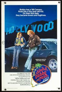 1x024 ALOHA, BOBBY & ROSE one-sheet movie poster '75 Paul Le Mat by his 1968 Chevrolet Camaro!