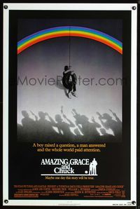 1x026 AMAZING GRACE & CHUCK one-sheet poster '87 cool image of tire swing hanging from rainbow!